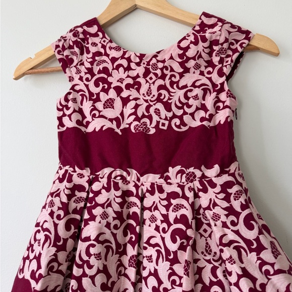 Janie and Jack Red Dress Floral Cotton Size 6 Girls Church - Picture 2 of 9